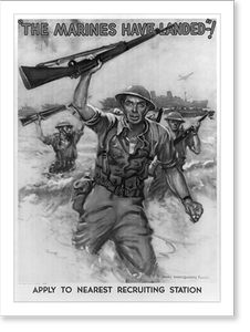 Vintage Americana Print - The Marines have landed!