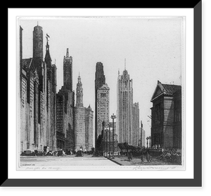 Michigan Ave., Chicago, Antique Print