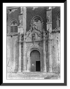 Portal of San Juan de los Reyes Cathedral - Toledo, Spain, Antique Print