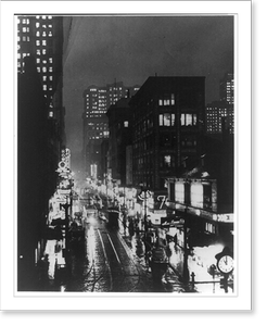 Historic Street Photo - Pittsburgh - Looking up Fifth Avenue at eleven