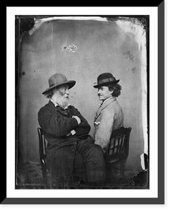 Walt Whitman and P.T. Doyle; half-length; seated, Vintage Wall Art