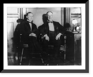 Vintage Americana Print - Felix Frankfurter and Al Smith posed, seated
