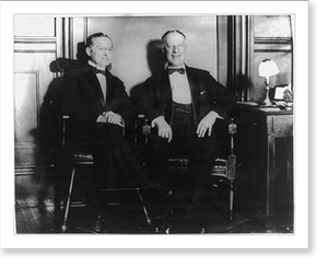 Vintage Americana Print - Felix Frankfurter and Al Smith posed, seated