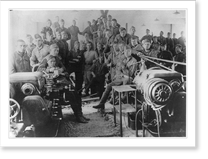 Antique Photo Print - Manchuria - Soviet soldiers in process