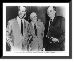 Arthur Spingarn, Hubert Humphrey, and Roy Wilkins, all standing, half lgth, Vintage Wall Art