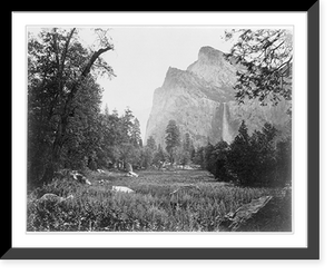 Historic Framed Print, [Bridal Veil Fall, Yosemite Valley, Calif.],  17-7/8" x 21-7/8"