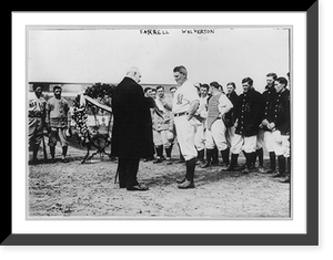 Historic Framed Print, [Frank Farrell, Yankee president, making presentation to Harry Wolverton and Yankee players (baseball)],  17-7/8" x 21-7/8"