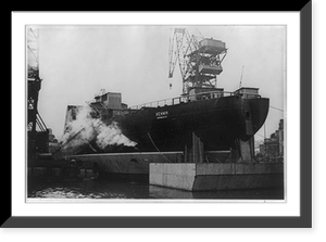 Leningrad - Atomic icebreaker LENIN in the water, Antique Print