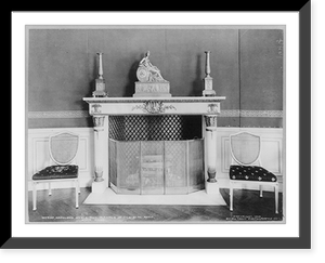 Antique Architecture - White House - Napoleon clock and mantle