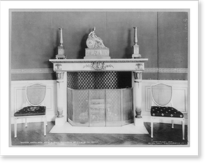 Antique Architecture - White House - Napoleon clock and mantle