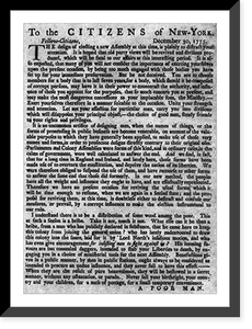 To the citizens of New York, Dec. 30, 1775, Historic Print