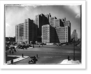 Vintage Americana Print - New York City - Columbia-Presbyterian Medical