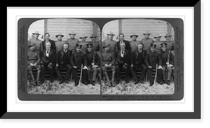 President Roosevelt with officers of the army and Rough Riders" - reunion at San Antonio, Texas", Historic Print