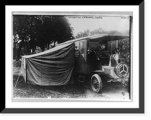 Historic Framed Print, Ambulances - operating ambulance, France,  17-7/8" x 21-7/8"