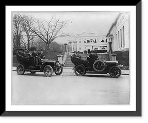 Historic Framed Print, Automobile manufacturers in [2] automobiles,  17-7/8" x 21-7/8"