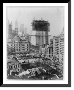 Woolworth bldg. iron work, made April 4th, 1912, Antique Print