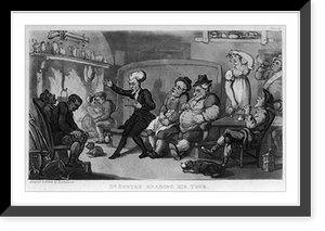 Dr. Syntax reading his tour, Antique Poster