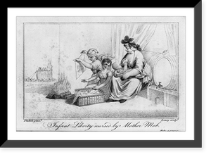 Infant Liberty nursed by Mother Mob, Antique Wall Art