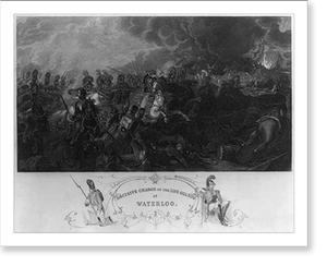 Black & White Photo - Decisive charge of the life guards at Waterloo