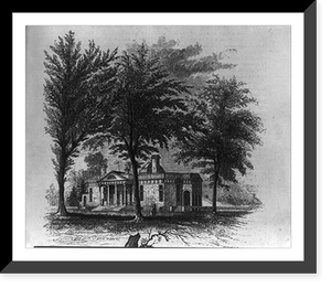 Ext. of Jefferson's home - Monticello, Antique Poster