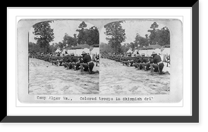 Historic Framed Print, Camp Alger, Va.: Colored troops in skirmish drill,  17-7/8" x 21-7/8"