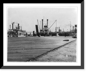 New Orleans levee about 1905, AMERICA in center, Vintage Wall Art
