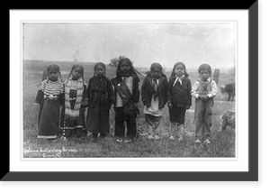 Hampton Institute, Hampton, Va. - before entering school - seven Indian children of uneducated parents, Antique Poster