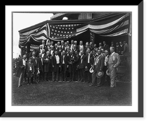 Historic Framed Print, [Theodore Roosevelt, Joseph Cannon and members of the Republican Nomination Committee and guests posed, standing, at Sagamore Hill, Oyster Bay, N.Y.],  17-7/8" x 21-7/8"