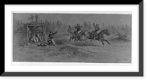 Historic Framed Print, A race for camp,  17-7/8" x 21-7/8"
