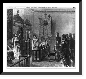Grand Duke Alexis at Russian Greek Church service, 951 2d Ave., New York City Classic, Historic Reproduction
