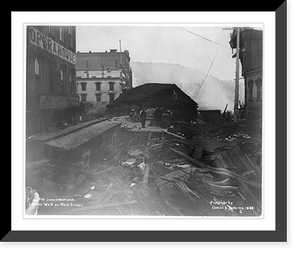 Historic Framed Print, The Johnstown flood, looking west on Main Street,  17-7/8" x 21-7/8"