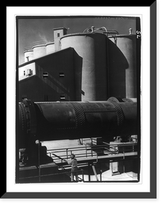 Historic Framed Print, [Cement plant, Puerto Rico],  17-7/8" x 21-7/8"