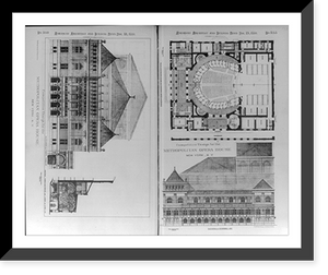 Historic Framed Print, Competitive Design for the Metropolitan Opera House, New York, N.Y.,  17-7/8" x 21-7/8"