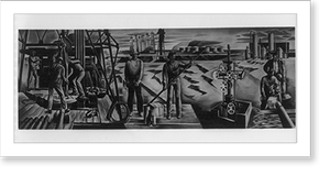 Vintage Americana Print - Oil - Historic Wall Art Gift