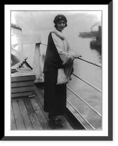Wife of movie sheik sails for European trip Classic, Antique Print