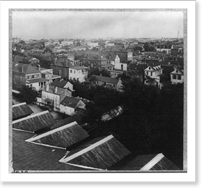 Antique Bird's Eye View - Charleston - Bird's-eye view of South Carolina