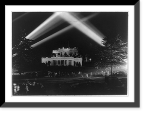 Historic Framed Print, D.C., Washington. White House. Exterior. 1919. View at night.,  17-7/8" x 21-7/8"