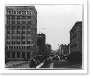 Vintage Americana Print - D.C. Washington. Streets. c, 1890