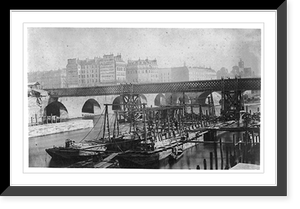 View de l'echouage du caisson de la pile rive gauche, Historic Print