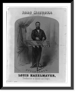 Idas Mazurka composed by Louis Hazelmayer, professor of music and magic, Antique Wall Art
