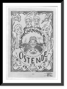 Historic Framed Print, Carnival Ostend 1931,  17-7/8" x 21-7/8"
