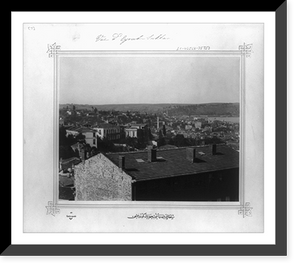 Historic Framed Print, [View of Ey&uuml;p seen from the Sultan Selim].Lieutenant Colonel of the General Staff, Ali Riza Bey. - 2,  17-7/8" x 21-7/8"