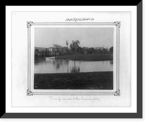 Historic Framed Print, [The pond in the Imperial Garden at Yildiz],  17-7/8" x 21-7/8"