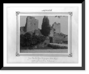 The great wall at the Yeni Mevlevihane Kapisi (gate).Abdullah Fr&egrave;res. - 2, Antique Print