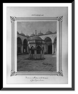 Historic Framed Print, [The ablution fountain of the Yeni Cami (mosque) in &Uuml;sk&uuml;dar].Constantinople, Abdullah Fr&egrave;res.,  17-7/8" x 21-7/8"