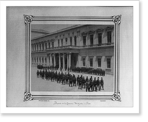 Black & White Photo - Facade of the Mecidiye Barracks at Pera (Beyoglu)