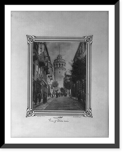 Vintage Building Photo - The Galata Tower.Abdullah Frères