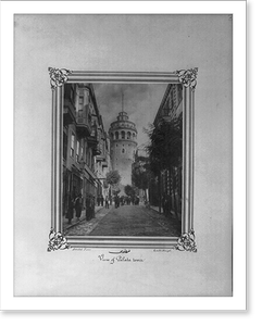 Vintage Building Photo - The Galata Tower.Abdullah Frères