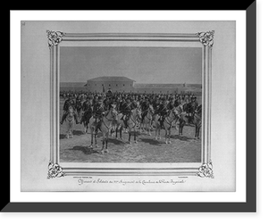 Historic Framed Print, [Officers and soldiers of the Fifth Cavalry Regiment of the Imperial Guard].Abdullah Fr&egrave;res, Phot., Constantinople.,  17-7/8" x 21-7/8"