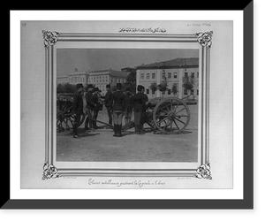 Drill of the students of Tophane school (Imperial School of Artillery), loading shells.Abdullah Fr&egrave;res, Constantinople, Vintage Poster
